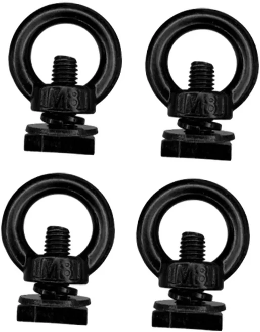 Antrader 루프 랙용 T 트랙 마운트 타이 다운 앵커 4세트 M8 볼트 304 스테인리스 스틸 랙 너트 및 리프팅 아이 슬롯 앵커 키트