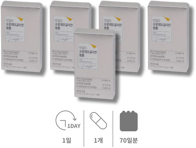 언어코 구강 붕해 입안 입속 혀 위 프리테오글리칸 연어코 연골 프로테오글리칸 콘드로이친 프로테오클리간 필름, 5박스, 14회분
