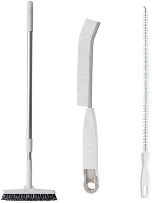 틈새 청소밀대 + 초슬림 틈새 청소솔 + 배수구 청소솔, 1세트, 화이트
