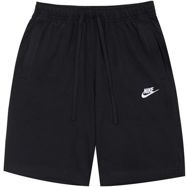 나이키 NSW 클럽 저지 반바지 블랙 남자 트레이닝