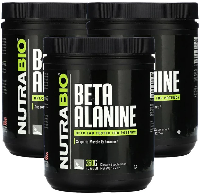 Nutrabio Labs 베타알라닌 2000mg 파우더 Beta Alanine, 3개 - 쿠팡