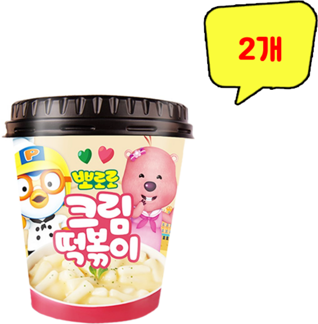 뽀로로 크림 떡볶이 115g, 110g, 2개
