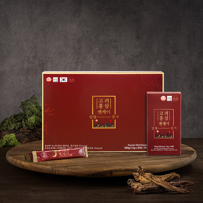 일월종가 6년근 홍삼스틱 선물세트 30포 고려홍삼엔케이 NK면역 홍삼정 진세노사이드 함유 데일리 스틱 진액, 360g, 5세트