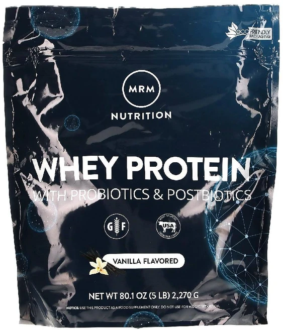 MRM뉴트리션 웨이 프로틴 유청 단백질 바닐라 2270g 프로바이오틱 포스트바이오틱 함유, 1개, 2.27kg - 쿠팡