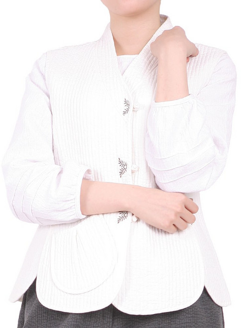 만덕몰 겨울용 면 누비 가든 자수 조끼 개량 생활한복 절복 법복