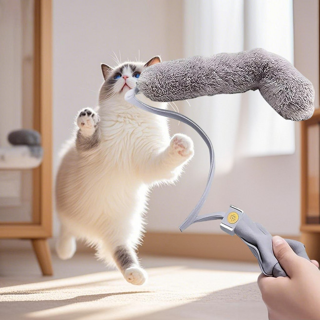 윈티크 반려묘 우울증 해소 캣닢향 펌프 놀이기 장난감, C강아지 꼬리, 1개