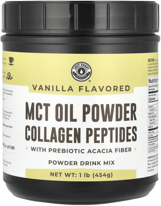 절실히 몸관리가필요한시기 Left Coast Performance 프리바이오틱 아카시아 섬유소 함유 MCT 오일 분말 콜라겐 펩타이드 바닐라 454g(1lb) 프리미엄할인상품입니다, LeftCoastPerformance프리바이오틱아카시아, 454g, 1 - 쿠팡
