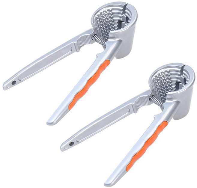 본라이프 1+1 호두망치 호두까는기계 다기능 견과류 부럼까기 멀티 4 CLIP 실리콘쿠션 미끄럼방지 안전 손잡이, 2개