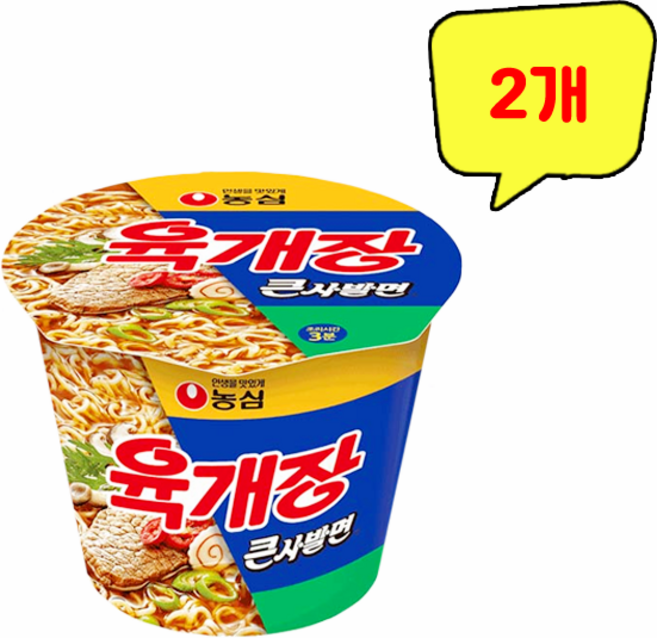 농심 육개장 큰사발 110 g, 2개