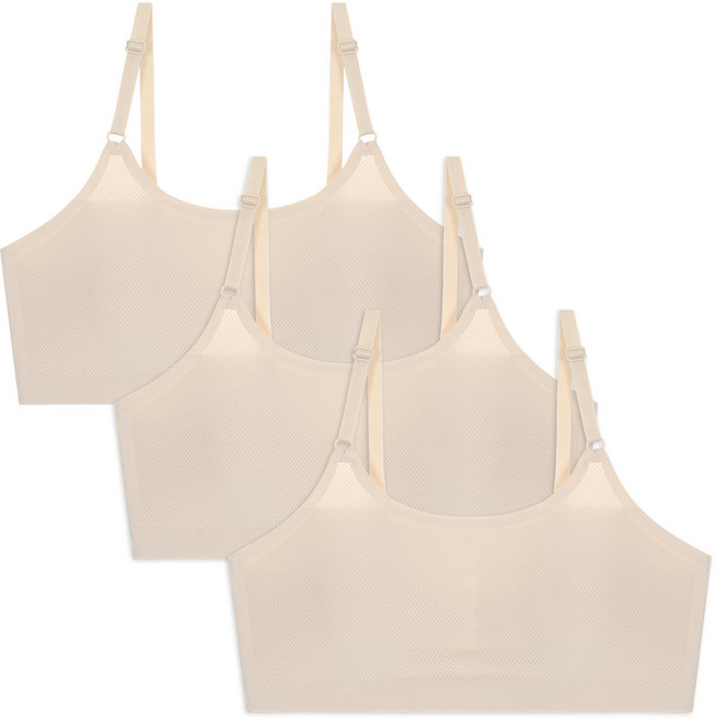 엘라운지 심리스 메쉬 스트링 브라탑 3매