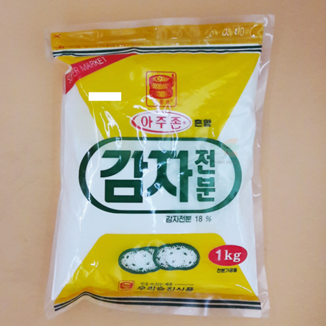 감자전분 승진아주존 1kg 버블티 감자전 팥죽 옹심이 꿔버로우 탕수육, 1개