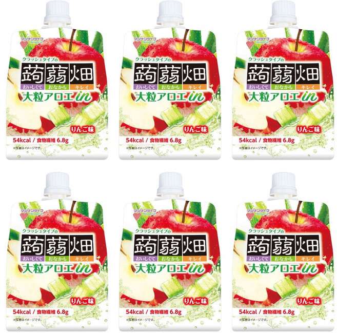 만난라이프 곤약젤리 크러쉬타입 알로에가 들어간 사과맛 150g, 6개