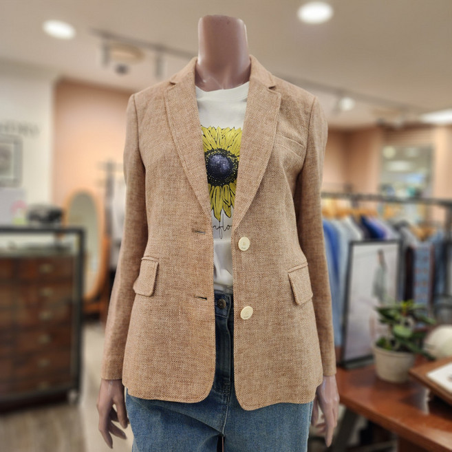 BCBG O 샵린넨헤링본JK _ B4B3J104 73 [D/BEIGE]