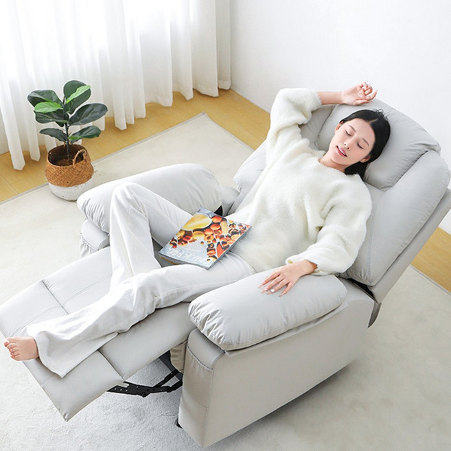 돌아라 1인용 쇼파 안락의자 초대 각도조절 리클라이너, 그레이