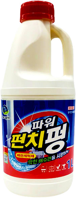 하루그린 배수구세척제 펀치펑, 1개, 1L