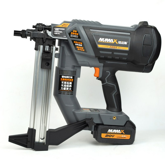 타정총 못박는총 콘크리트타정기 NUMAX LD40-N 콘크리트 배관 문 및 창문용 리튬 강철 네일 건 Makita 배터리에 적합, [02] only gun, 1개