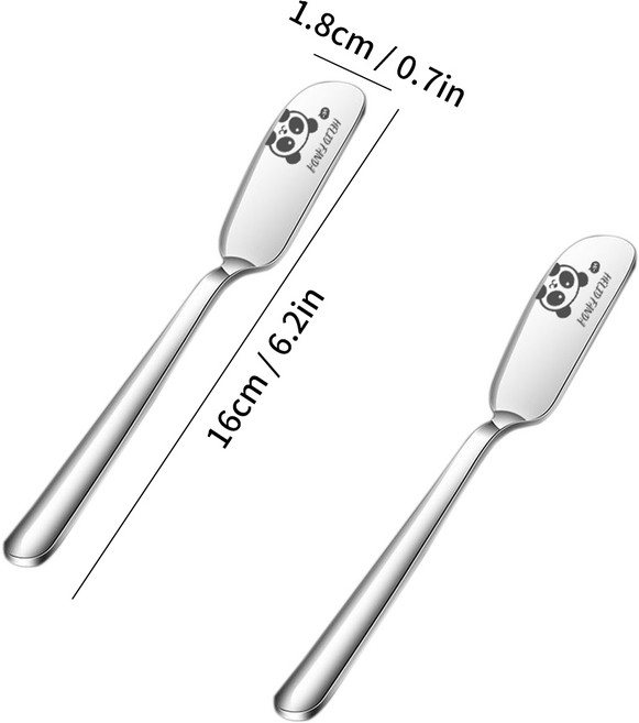WORTHBUY 긴 손잡이 버터 뒤집개 304 스테인레스 스틸 과일 아보카도 나이프 주방 다목적 빵 잼 치즈 살포, 1개