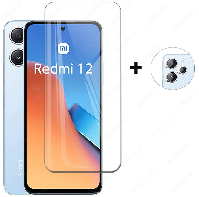 GEEKI 스마트폰 휴대폰 액정 보호 필름 강화 유리 풀 커버 샤오미 호환 Redmi 12 12R 12C 5G 13C 용 Glass 커버리지 화면 보호기, Redmi 12R, Redmi 12R, 1개