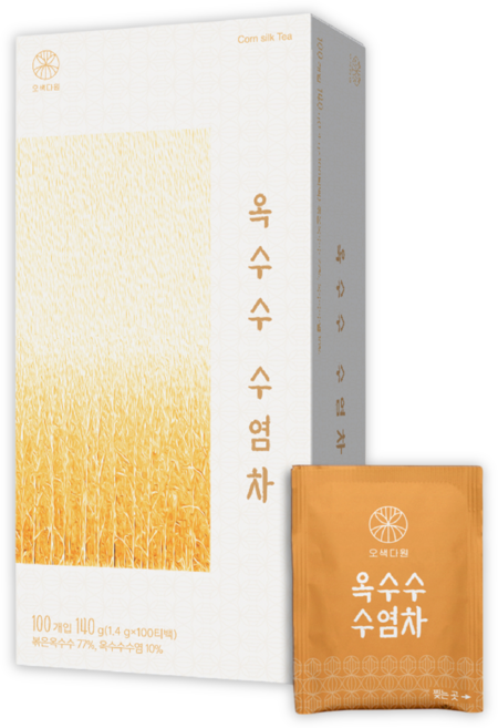 오색다원 옥수수수염차, 1개, 100개입, 1.4g