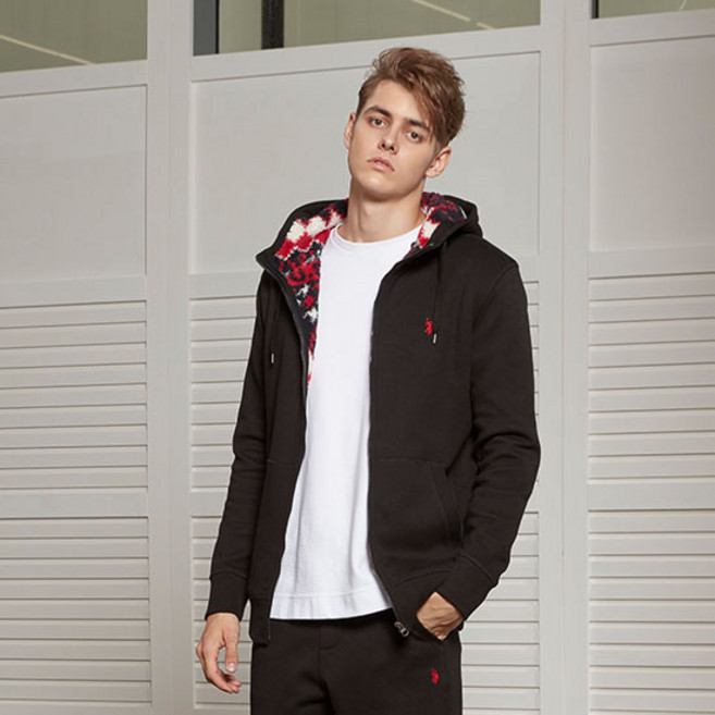 [U.S. POLO ASSN.] 화이트라벨 코튼 보아플리스 후디집업 남성 HMP20-JP401