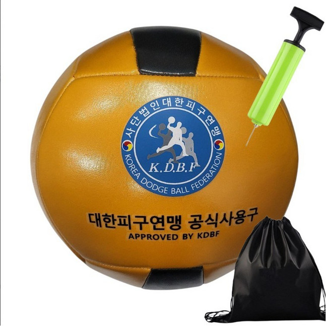 피안 PIAN 피구공 학교 공인피구공 대한피구협회공인구 투센 볼펌프 파우치, 1세트, 초등용