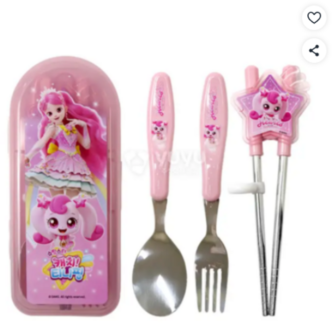 르번 아동용 슈팅스타 캐치티니핑 교정 젓가락 무소음 풀세트, HEARTSPING (하츄핑), 1개