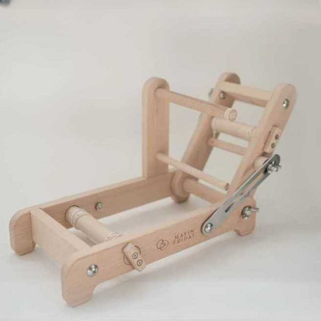 탁상용 베틀 소형 나무 수편기 틀 뜨개질 원목 물레, 1개, 나무 자수 방직기 틀