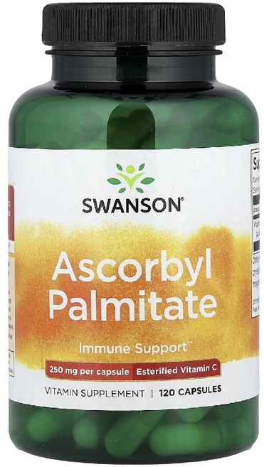 스완슨 비타민C 아스코빌 팔미테이트 250mg 120캡슐, 250mg 120정 1통, 120정 - 쿠팡