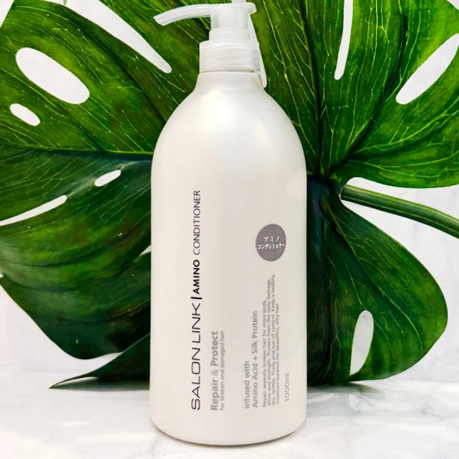 SALON LINK 無矽靈沙龍級洗髮精 1000ml, 1個, 胺基酸保濕潤髮乳-2029/12