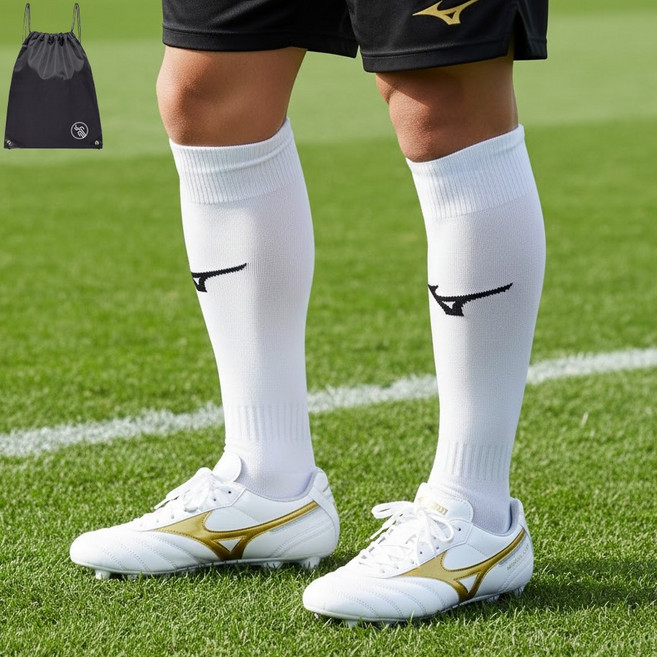 미즈노 인조가죽 모렐리아 클럽 MD 축구화 화이트골 (PGN짐쌕가방 지급)