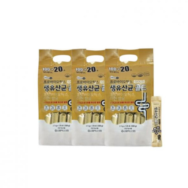 서울약사신협 (12개월분) 락토온 프로바이오틱스 생유산균 골드 120포 3세트