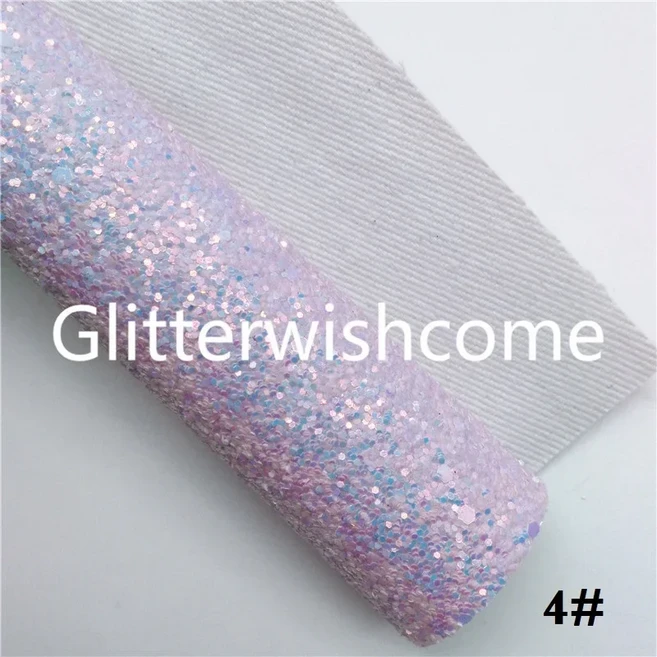 Glitterwishcome A4 사이즈 파스텔 글리터 가죽 활용 청키 글리터 가죽 원단 비닐 GM794A 21X29CM, 03 4