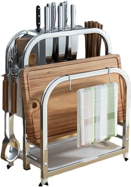 쌍천 도마 세트 헤리터 도마 거치대 칼 거치 거치대 정리대, 1개, L타입, 상세페이지 참조