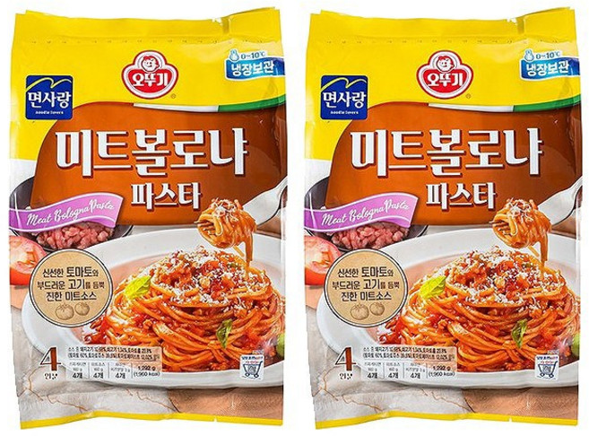 오뚜기 미트볼로냐 파스타, 2개, 1.292kg