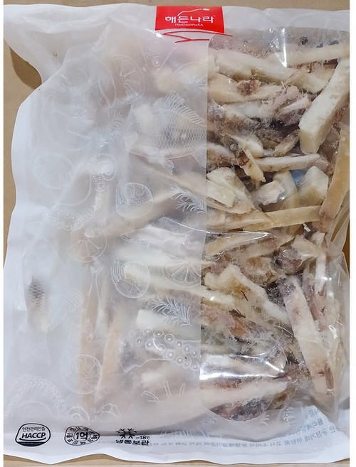 오징어채 냉동 IQF 껍질제거 900g X5, 5개