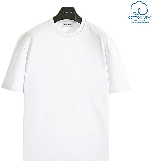 자바나스 10수 어깨넓어보이는 두꺼운 세미 오버핏 반팔 D 익스트림 USA코튼 티셔츠