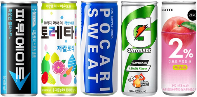 이온음료 240ml 포카리스웨트+파워에이드+토레타+게토레이+이프로 각 6개씩 총30캔