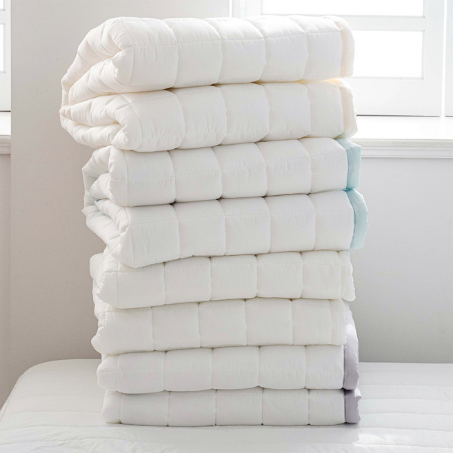 샤벳 시원한 듀라론 냉감패드 여름 고정밴드 침대패드 국내생산 패밀리 맞춤 S/Q/K 4color, 화이트