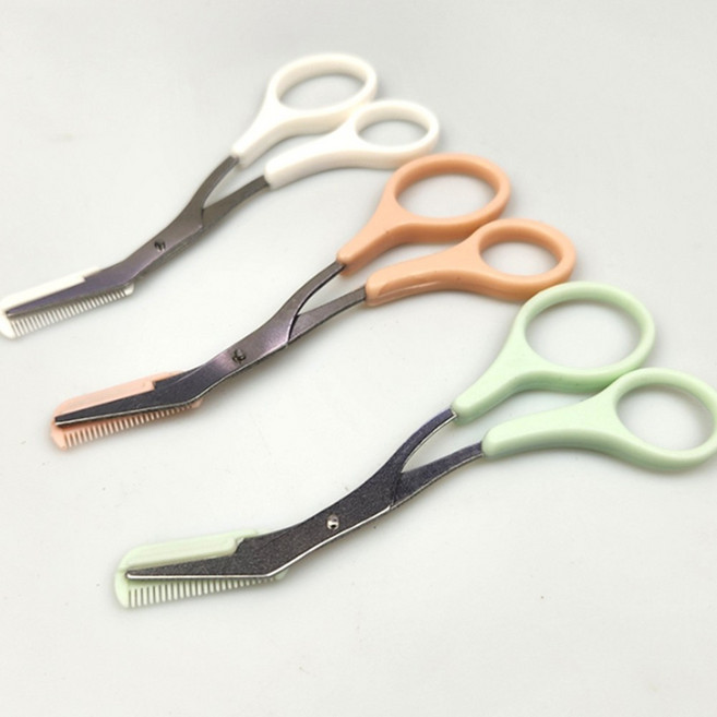 셀프 눈썹 숱가위 눈썹 정리 가위, 1개, 화이트