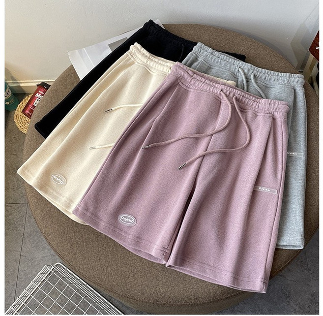 高腰寬鬆休閒闊腿褲 (灰色)