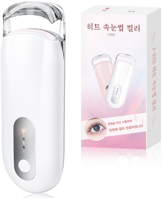 Luxeed 속눈썹 고데기 10초 가열 24H 지속 히팅 컬러 c 타입 충전 2단계 온도조절 미니 휴대용 뷰러, 1개, 화이트