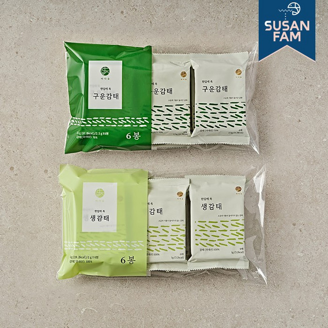 감태명인 도시락 생감태 구운감태 6봉 홈마카세 조미, 2.5g, 6개, 한입에 쏙 구운감태