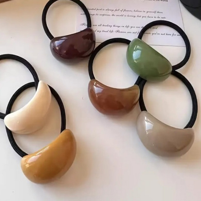 김남주 머리끈 프랑스식 헤어끈 6PIS MZ 고급스런 우아한 고무줄 ABS재질 포니테일 번라운드