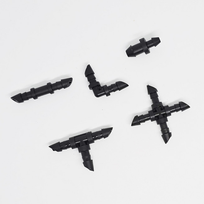 모세관 관개 커넥터 원예 최소형 호스연결 컨넥터, D T자 10개