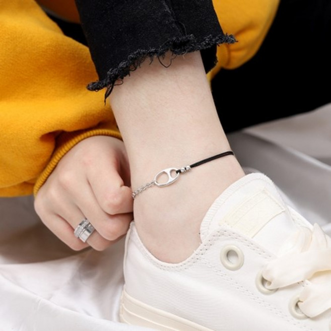 에르모사제이 A028 스마일 볼 체인 실 실버 925 은 발찌