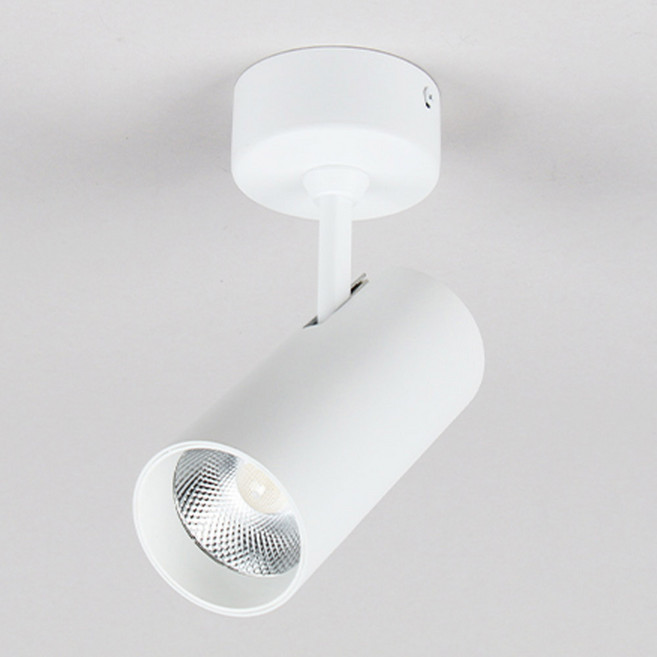 원통 직부등 LED 핀조명 20W 스포트라이트 실린더 플리커프리 스팟조명 80mm 각도조절 회전, 1개, 화이트 20W 주백색(아이보리빛 4000K)
