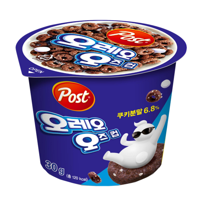 오레오오즈 컵 시리얼, 30g, 4개