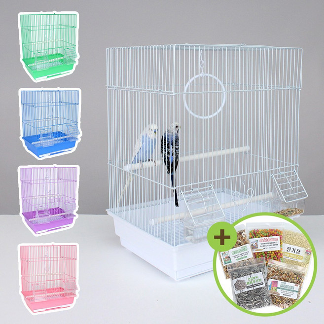 컬러 소형새장 이동장 잉꼬 모란 새장 케이지 A405, [단일상품], 1개