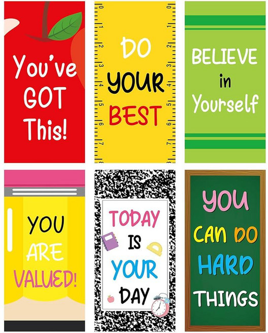 6 PCs Fluorescent Light Covers for Classroom Ceiling Light 4x2FT Motivational Word Magnetic Lights
