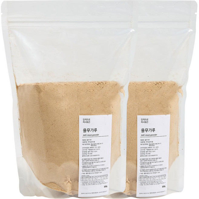 방앗간청년 압력으로 쪄서 볶은 국내산 100% 볶은 율무가루, 500g, 2개